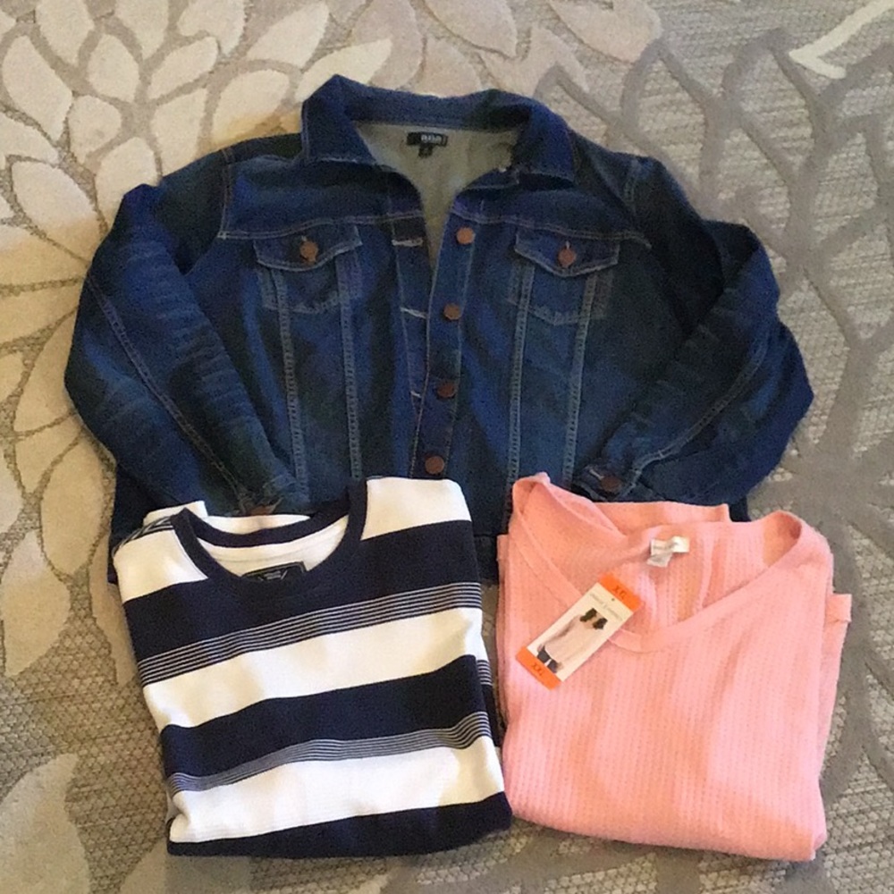 Denim Jacket with 2 shirts